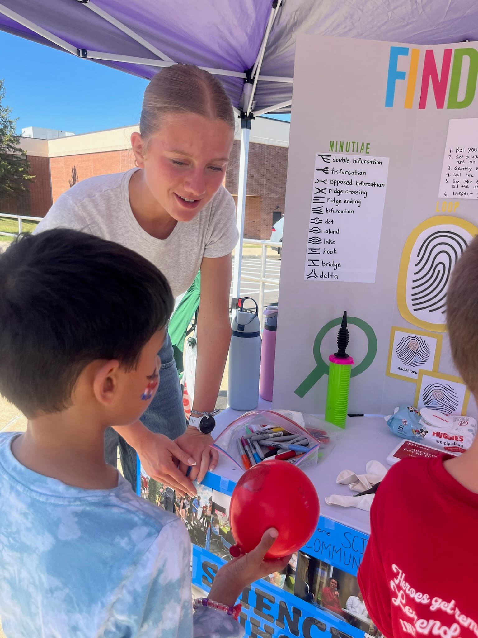 Science NHS members working together at a Center Grove event