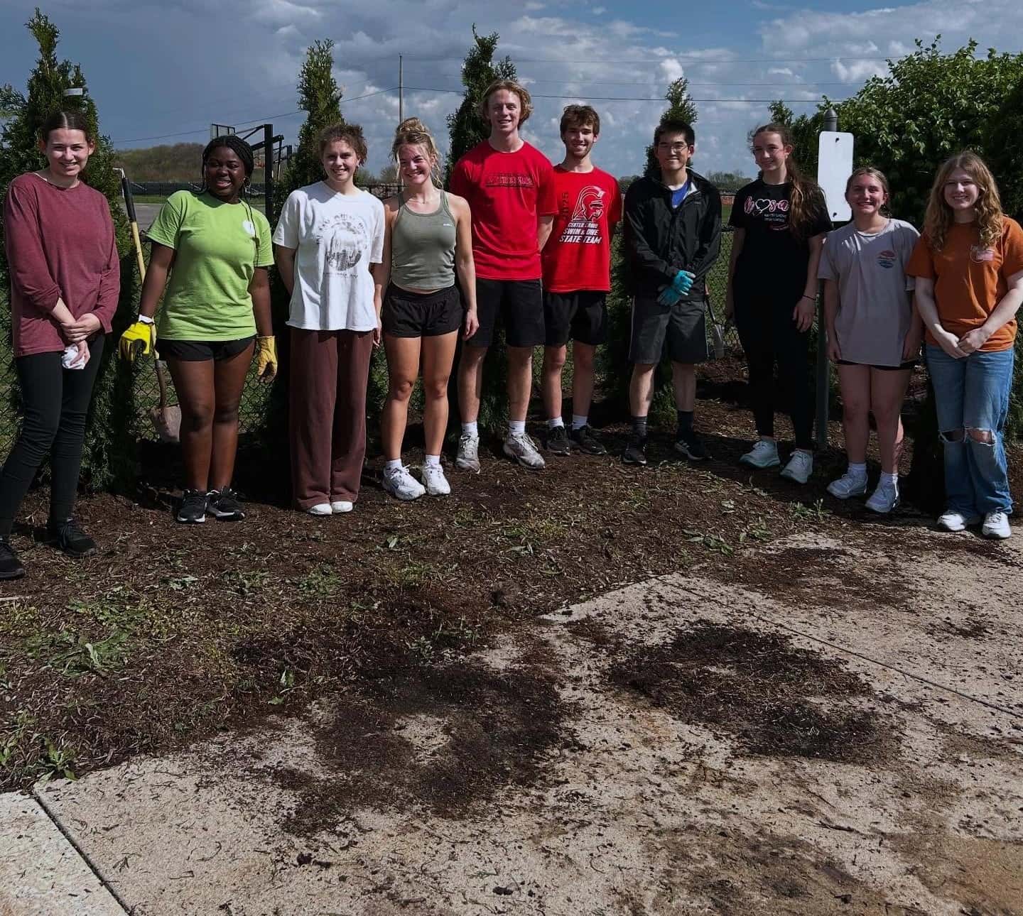 Earth Day Planting at Center Grove Campus
